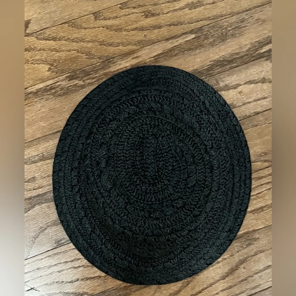Summer straw hat, black. One size, measurements are in the pictures - Picture 3 of 8